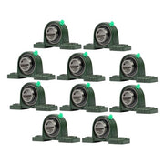 DURAFORCE 10 × UCP206-20 Pillow Block Bearing 1-1/4" Bore 2 Bolt Self-Aligning Solid Base