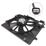 DURAFORCE Fit For 2015-2017 Sonata 2.4L Plastic Radiator AC Condenser Cooling Fan Assembly