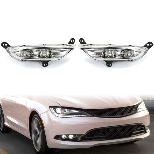 DURAFORCE For 2015 2016 Chrysler 200 Direct Replacement Fog Light Bumper Lamp LED LH RH Side