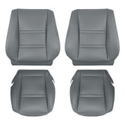 DURAFORCE Leather FIT For Toyota Land Cruiser 1990-97 Driver & Passenger Seat Cover Gray