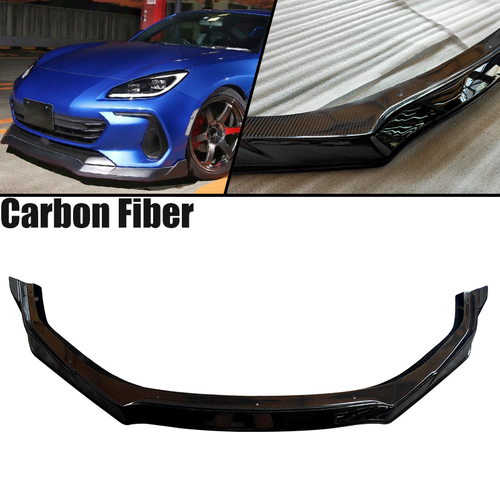 DURAFORCE Glossy Carbon Fiber Front Lower Bumper Lip Splitter For 2022-2024 Subaru BRZ ZD8