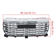 DURAFORCE Front Upper Grille Plastic Chrome WIth Camera Hole For GMC Sierra 1500 2022-2024