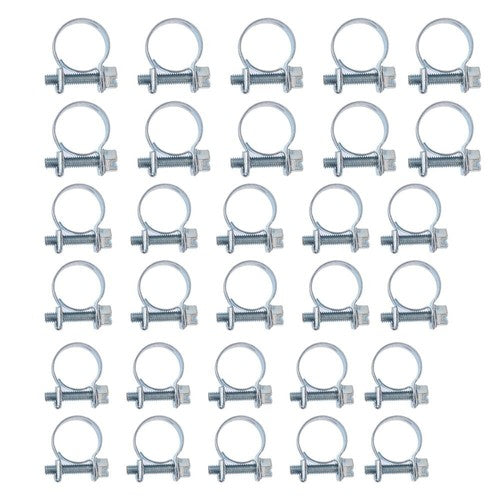 DURAFORCE (1/4", 5/16", 3/8") 30 PCS Fuel Injection Hose Clamp / Auto Fuel Clamps