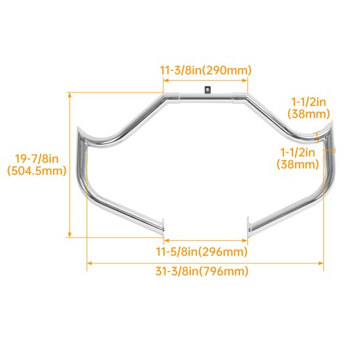 DURAFORCE For Harley Touring Street Glide Road King 1997-UP Chrome Crash Bar Engine Guard