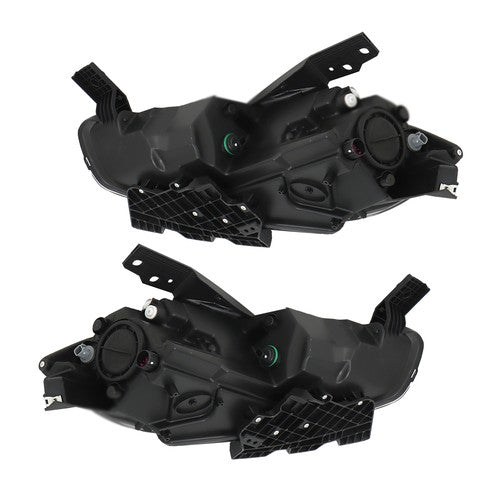 DURAFORCE Fit For Dodge Dart 2013-2016 LH+RH Headlights Replacement Halogen Black Housing