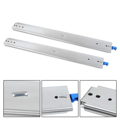 DURAFORCE 1 Pair With Lock Heavy Duty Drawer Slides 28 Inch 500 Lbs Extension Rails Rail