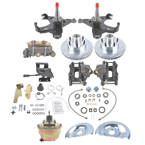 DURAFORCE For Chevy C10 Suburban Base Truck Front Disc Brake Conversion Kit 6 Lug Wheels