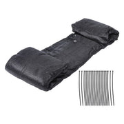 DURAFORCE Garden Privacy Fence Heavy Duty 5ft X 50ft Barrier Net With Zip Ties Black