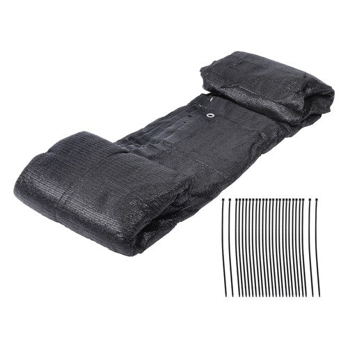 DURAFORCE Garden Privacy Fence Heavy Duty 5ft X 50ft Barrier Net With Zip Ties Black