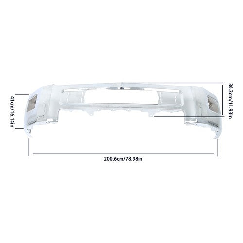 DURAFORCE Split Front Bumper For Chevrolet Silverado 2500 3500 2015-19 Without Sensor Hole