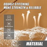 DURAFORCE For Ford Mustang 1994-2004 Convertible Tan Soft Top Plastic Window Sailcloth