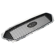 DURAFORCE Mesh Front Upper Bumper Grille Plastic Chrome Frame For Ford Taurus 2013-2019