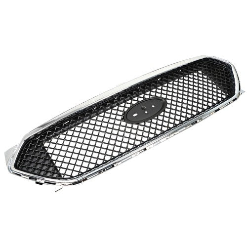 DURAFORCE Mesh Front Upper Bumper Grille Plastic Chrome Frame For Ford Taurus 2013-2019