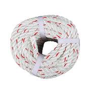 DURAFORCE 1/2 'X 120'High Strength Braided Rope Breaking Strength 1160 Pounds White Red