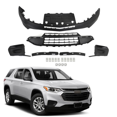 DURAFORCE Front Bumper&Grill&Fog Lamp Cover&Bracket For Chevrolet Traverse 2018-2020 New
