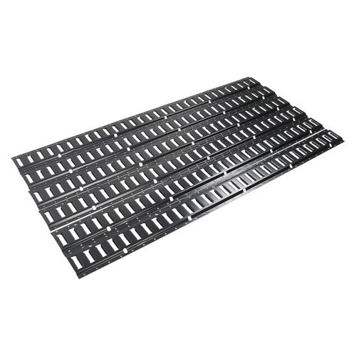 DURAFORCE Heavy Duty 6 Pack 5FT E Track Rails Carbon Steel Black Powder Coated Universal