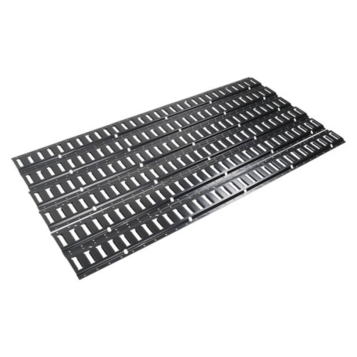 Heavy Duty 6 Pack 5FT E Track Rails Carbon Steel Black Powder Coated U ...