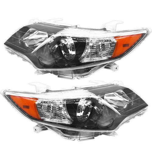 DURAFORCE Driver + Passenger Side Headlight Projector Headlamps For Toyota Camry 2012-2014