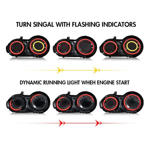 DURAFORCE For 2007-2017 Nissan GTR GT-R R35 A Pair Fit Rear Lamps Assembly LED Tail Light