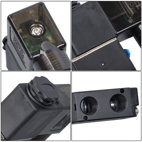 DURAFORCE DC 12V 3-Way 2 Position 1/4"PT Pneumatic Air Control NC Solenoid Valve w/ Light