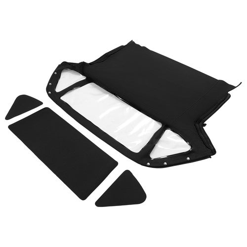 DURAFORCE Convertible Soft Top w/ Clear Window Black Sailcloth Vinyl For MG Midget 1970-80