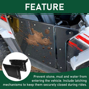 DURAFORCE Black Left Right 2 Full Swing Open Doors Aluminum Kit For 09-22 Polaris RZR 170