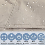 DURAFORCE 3 Bow 67''-72'' Bimini Boat Top Roof Cover Canopy Sun Shade With Boot Canvas Tan