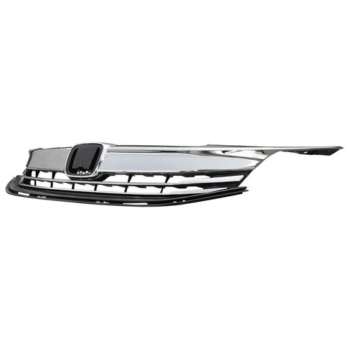 FIT For 2016 2017 Honda Accord EX Sedan Front Bumper Upper Grille W/Chrome Trim