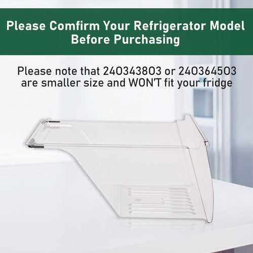 DURAFORCE Crisper Drawer Pan Compatible with Frigidaire Refrigerator 240337103 ( 2 Pack )