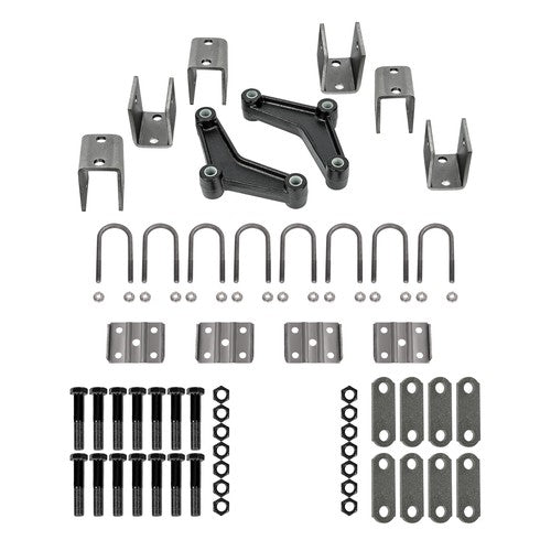 DURAFORCE Tandem Trailer Axle Suspension Kit 4 Leaf Springs U-bolt & Hanger Kit 3500lbs