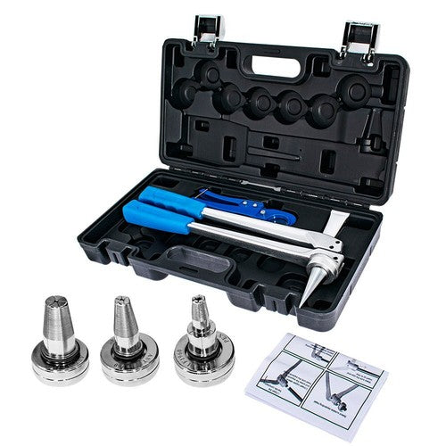 DURAFORCE PEX Expansion Tool Kit Tube Expander with 1/2" 3/4" 1" Expander Heads Hard Case