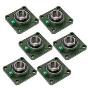 DURAFORCE (6) UCF209-28 Solid Base Pillow Block Flange Mounted Bearing 1-3/4" Bore 4 Bolt