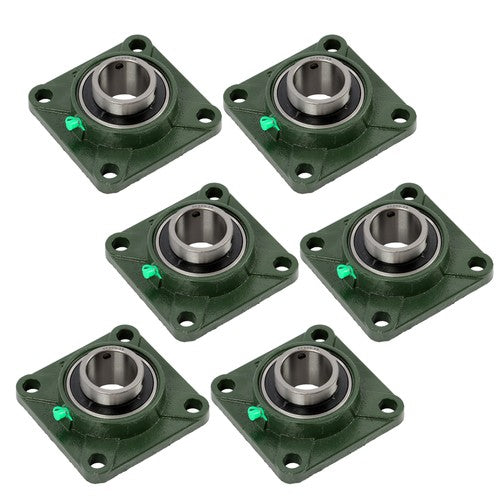 DURAFORCE (6) UCF209-28 Solid Base Pillow Block Flange Mounted Bearing 1-3/4" Bore 4 Bolt