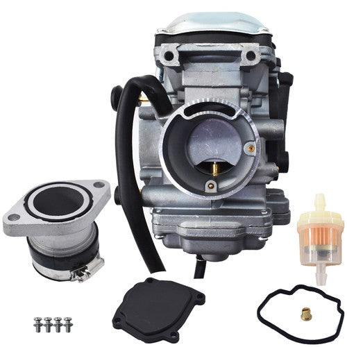 DURAFORCE Carburetor W/ Intake Manifold Boot Fit For Yamaha Big Bear Wolverine 350 YFM350