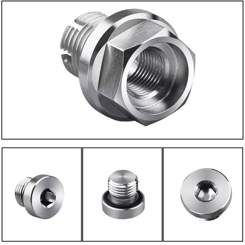 DURAFORCE M12.1-1.25x15mm Oil Drain Plug Self-tapping Piggyback Stainless Steel Repair Kit