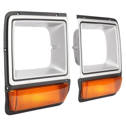 Headlight Bezel for Dodge D W Pickup Truck 1986 1990 Pair Corner Parking Light
