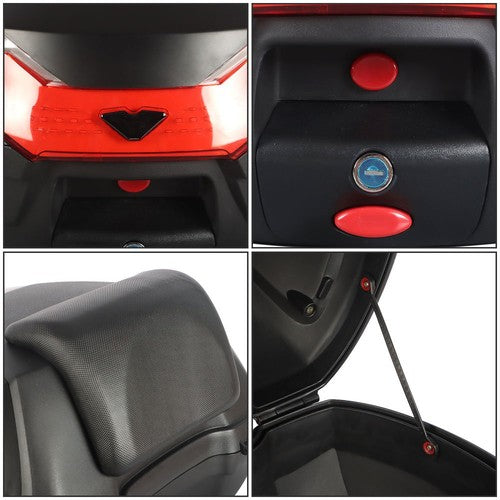 DURAFORCE 32L Motorcycle Tour Tail Box Luggage Top Lock Storage Scooter Trunk Carrier Case