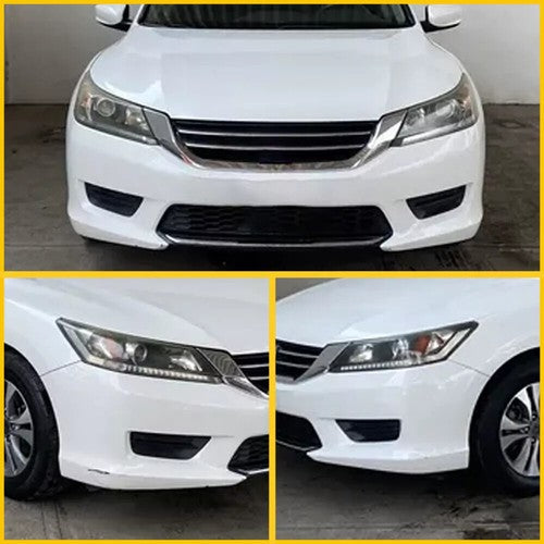 DURAFORCE Front Bumper Fog Light Black Grille Covers for 2013-2015 for Honda Accord Sedan