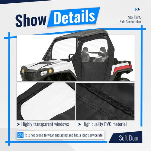 Utv Soft Full Doors Cab Enclosures For Polaris Rzr 800 800s 2008-2014