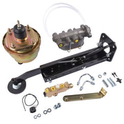 DURAFORCE Universal 7" Dual Booster w/ 1" Bore Master Cylinder Disc Drum Prop. Valve Kit