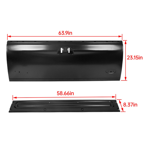 DURAFORCE Black Steel Primed Tailgate For 1997-03 Ford F150 1999-07 F250 F350 Super Duty