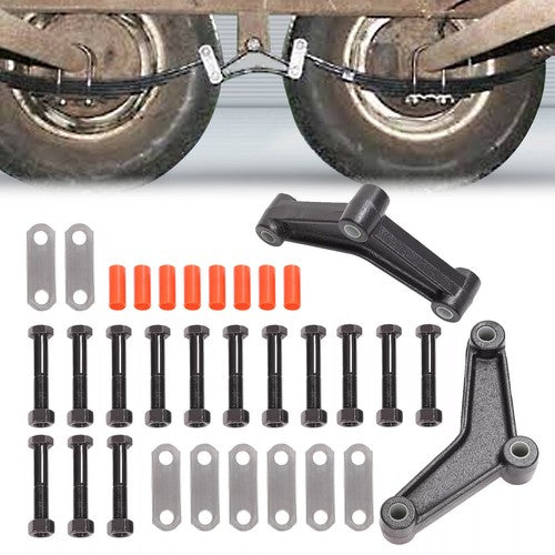 DURAFORCE Tandem Trailer Axle Suspension Shackle Kit Heavy Duty for Double Eye Spring