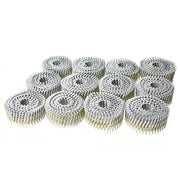 DURAFORCE 3600Pcs 15 Degree Siding Nails 1-3/4" x 0.092"Collated Wire Coil Full Round Head