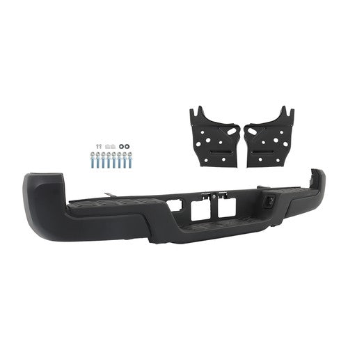 DURAFORCE For Toyota Tacoma 2016-2023 Powdercoated Black Rear Step Bumper W/o Sensor Holes