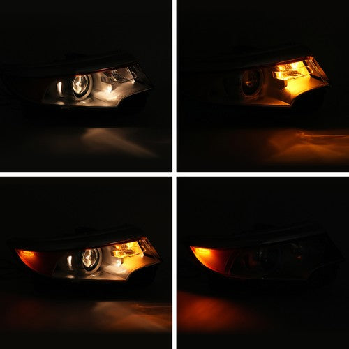 Headlamps Headlights Left Right for Ford Edge 2011 2014 Halogen Chrome Housing