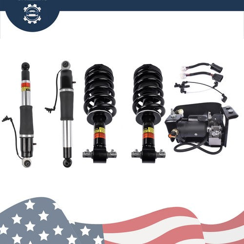 DURAFORCE Front Rear Shock Absorber Strut Assys + Compressor For Cadillac Escalade 2015-20