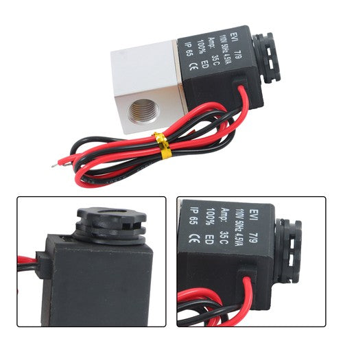 DURAFORCE 1/4 Inch Fast Closing Zero Differential Air Water Electric Solenoid Valve 110VAC