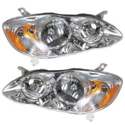 DURAFORCE HeadLamps Headlights Fit For Toyota Corolla 2003-2008 Pair Left+Right Side
