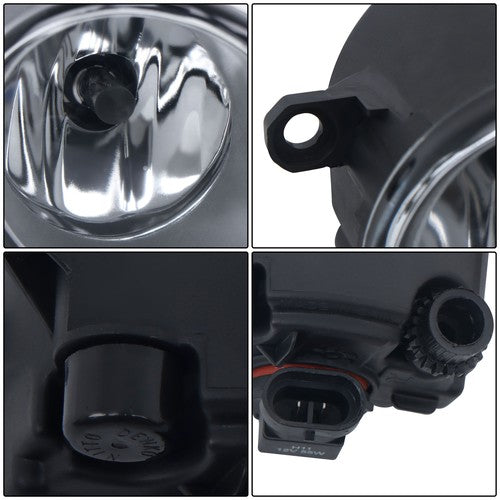 DURAFORCE Clear For Toyota Yaris Hatchback 2006-2008 Fog Light Lamp Assembly W/Black Bezel