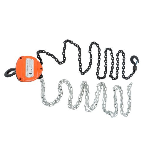 DURAFORCE Manual Chain Hoist | 1 Ton / 2200 lbs Capacity | 2 Hooks Red | 10ft / 3m Lift